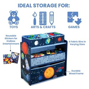 Delta Children Space Adventures Design & Store 6 Bin Toy Storage Organizer - Greenguard Gold Certified, Blue