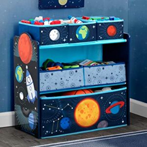 Delta Children Space Adventures Design & Store 6 Bin Toy Storage Organizer - Greenguard Gold Certified, Blue