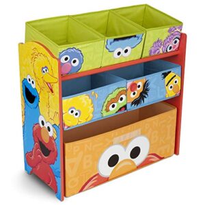 sesame street 6 bin design and store toy organizer by delta children