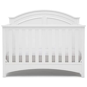 delta children perry 6-in-1 convertible crib – greenguard gold certified, bianca white