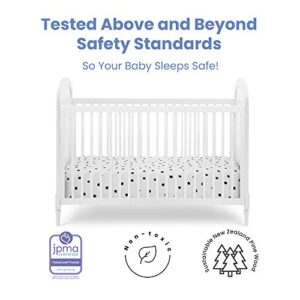 Delta Children Madeline 4-in-1 Convertible Crib - Woven Cane Mesh Panels, Includes Conversion Rails, Greenguard Gold Certified, Bianca White