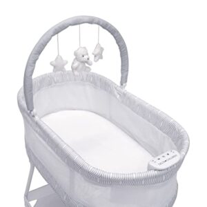 Delta Children Curve Bassinet, White/Grey