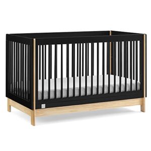 babygap by delta children tate 4-in-1 convertible crib – greenguard gold certified, ebony/natural