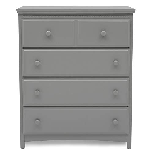 Delta Children Emerson 4 Drawer Chest, Greenguard Gold Certified, Grey