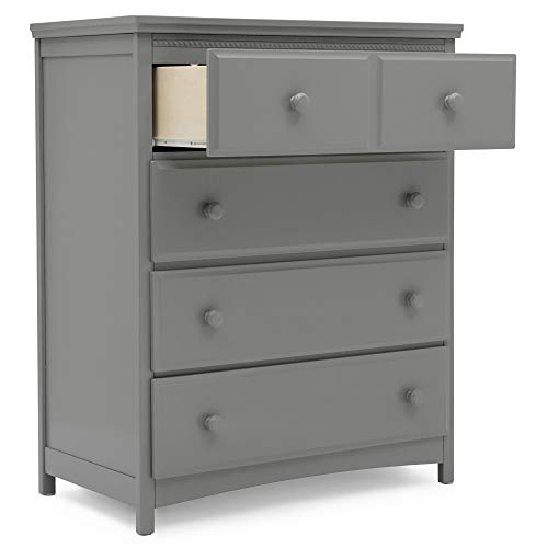 Delta Children Emerson 4 Drawer Chest, Greenguard Gold Certified, Grey