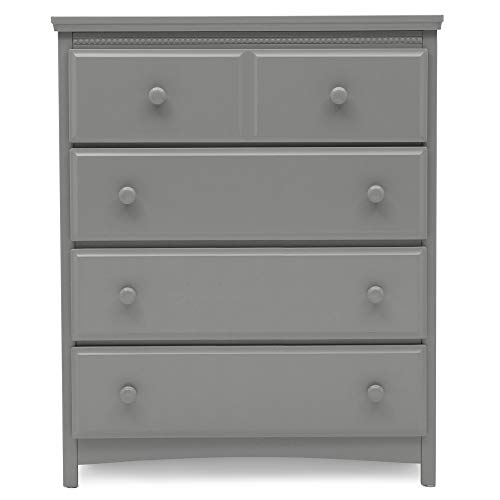 Delta Children Emerson 4 Drawer Chest, Greenguard Gold Certified, Grey