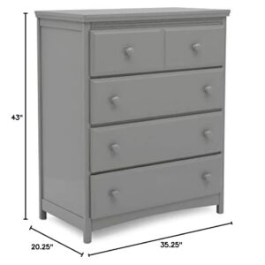 Delta Children Emerson 4 Drawer Chest, Greenguard Gold Certified, Grey