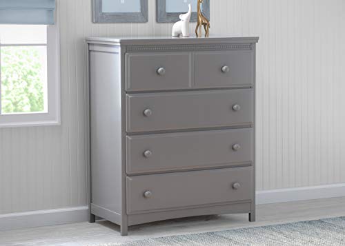 Delta Children Emerson 4 Drawer Chest, Greenguard Gold Certified, Grey