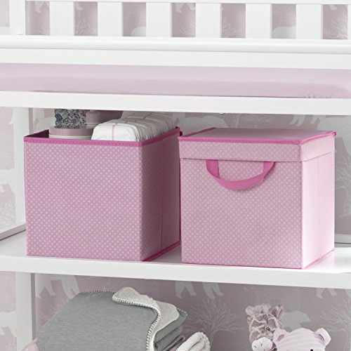Delta Children Lidded Storage Bins, Barely Pink, 6-Pack