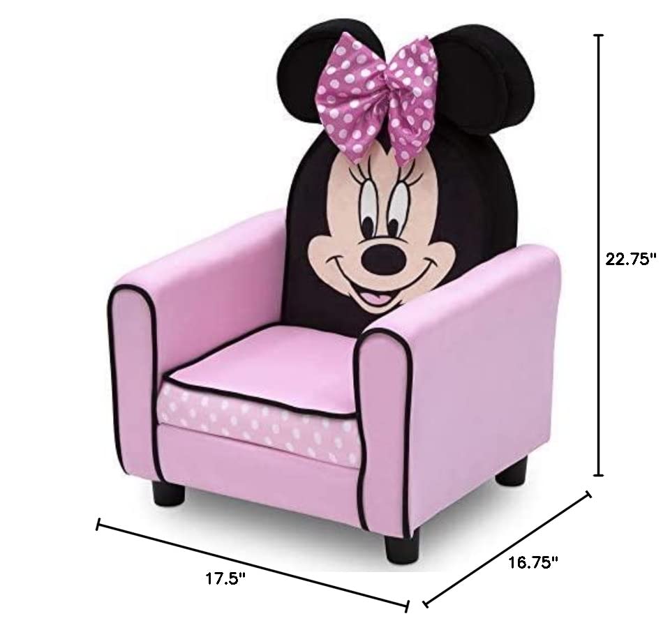 Delta Children Figural Upholstered Kids Chair, Disney Minnie Mouse