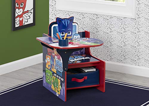 Delta Children Chair Desk with Storage Bin - Ideal for Arts & Crafts, Snack Time, Homeschooling, Homework & More - Greenguard Gold Certified, PJ Masks