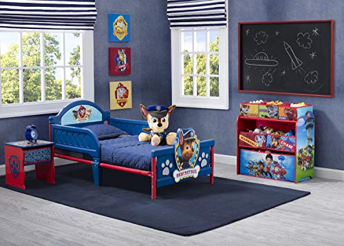 Delta Children 3D-Footboard Toddler Bed, Nick Jr. PAW Patrol + Delta Children Twinkle Galaxy Dual Sided Recycled Fiber Core Crib and Toddler Mattress (Bundle)