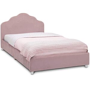 delta children upholstered twin bed, rose pink