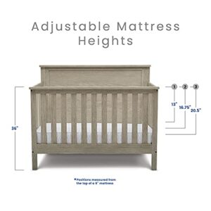 Delta Children Middleton 4-in-1 Convertible Baby Crib, Textured Limestone