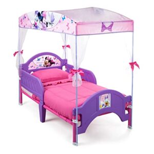 delta children’s products minnie mouse canopy toddler bed,purple