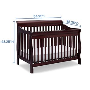 Delta Children Canton 4-in-1 Convertible Crib - Easy to Assemble, Espresso Cherry