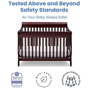 Delta Children Canton 4-in-1 Convertible Crib - Easy to Assemble, Espresso Cherry