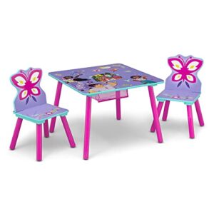 disney encanto kids table and chair set with storage (2 chairs included) by delta children – ideal for arts & crafts, snack time, homeschooling, homework & more – greenguard gold certified, purple