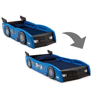 delta children grand prix race car toddler & twin bed – made in usa, blue