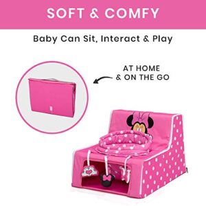 Disney Minnie Mouse Sit N Play Portable Activity Seat for Babies by Delta Children – Floor Seat for Infants