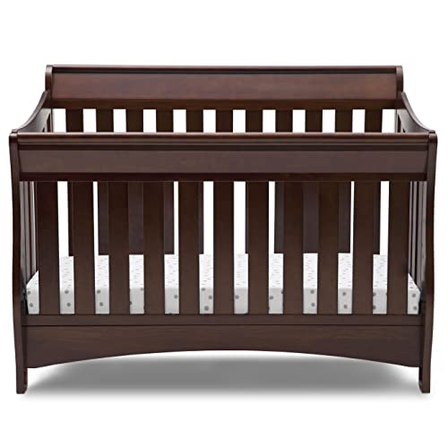 Delta Children Bentley S Series 4-in-1 Convertible Baby Crib, Chocolate