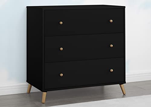 Delta Children Essex 3 Drawer Dresser, Ebony/Natural