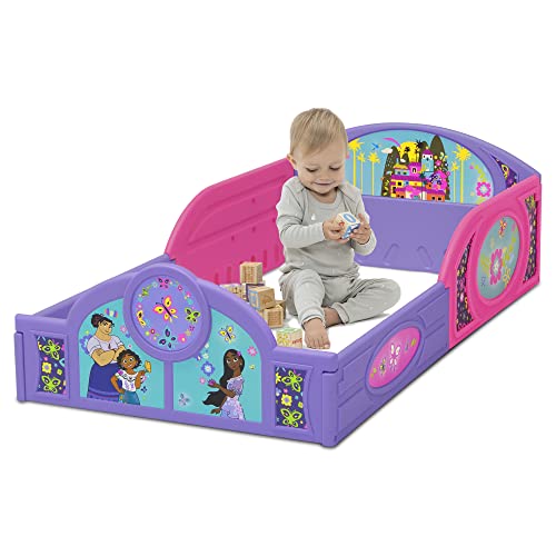 Disney Encanto Sleep and Play Toddler Bed with Built-in Guardrails by Delta Children