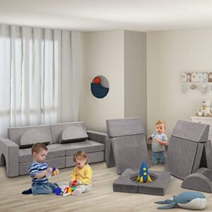 Betterhood Play Couch Sofa for Kids Imaginative Furniture Play Set for Creative Kids,Toddler to Teen Bedroom Furniture,Girls and Boys Playroom Sofa 8PCS