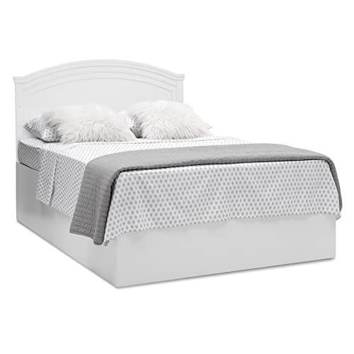 Delta Children Simmons Kids SlumberTime Emma 4-in-1 Convertible Baby Crib N More - Greenguard Gold Certified, Bianca White