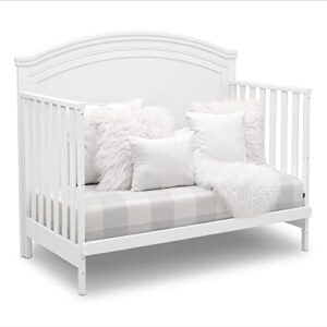 Delta Children Simmons Kids SlumberTime Emma 4-in-1 Convertible Baby Crib N More - Greenguard Gold Certified, Bianca White