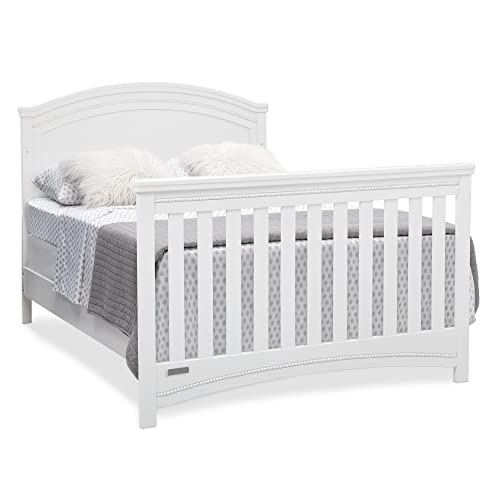 Delta Children Simmons Kids SlumberTime Emma 4-in-1 Convertible Baby Crib N More - Greenguard Gold Certified, Bianca White