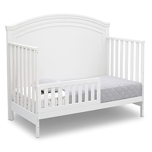 Delta Children Simmons Kids SlumberTime Emma 4-in-1 Convertible Baby Crib N More - Greenguard Gold Certified, Bianca White