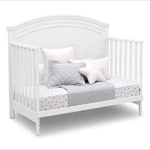 Delta Children Simmons Kids SlumberTime Emma 4-in-1 Convertible Baby Crib N More - Greenguard Gold Certified, Bianca White