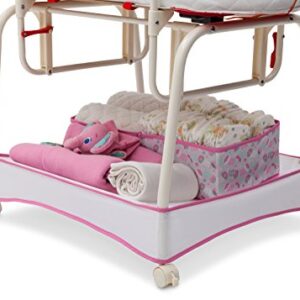 Delta Children Gliding Bedside Bassinet - Portable Crib with Lights, Sounds and Vibration, Disney Minnie Mouse Boutique