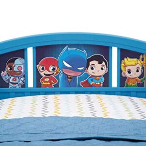 Delta Children Plastic Toddler Bed, DC Super Friends | Batman | Superman | Cyborg | The Flash | Aquaman