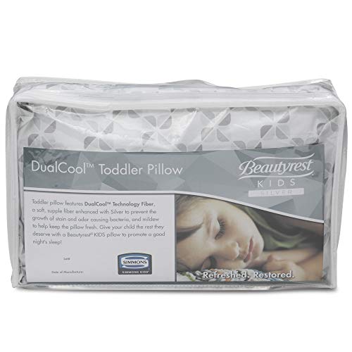 Beautyrest Kids Silver DualCool Kids Toddler Pillow ; GREENGUARD Gold Certified (Natural/Non-Toxic)