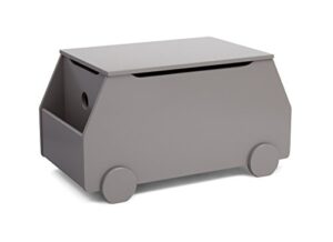 delta children metro toy box, classic grey