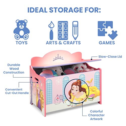 Delta Children Deluxe Toy Box, Disney Princess