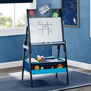 Delta Children Space Adventures Wooden Activity Easel with Storage - Ideal for Arts & Crafts, Drawing, Homeschooling and More - Greenguard Gold Certified, Blue