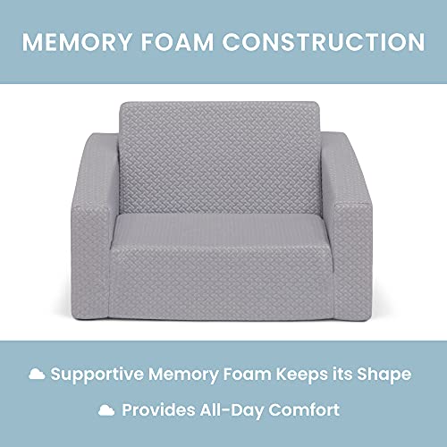 Delta Children Serta Cozee Flip Out Memory Foam Chair, Grey