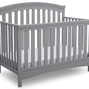 Delta Children Emerson Crib 7-Piece Baby Nursery Furniture Set–Includes: Convertible Crib, Glider, Dresser, Changing Top, Crib Mattress, Sheets, & Changing Pad, Grey