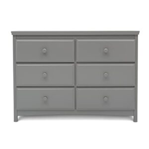 Delta Children Emerson 6 Drawer Dresser, Greenguard Gold Certified, Grey