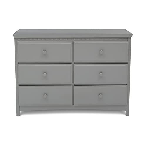 Delta Children Emerson 6 Drawer Dresser, Greenguard Gold Certified, Grey