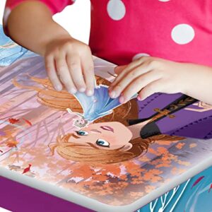 Disney Frozen Kids Wood Art Desk and Chair Set with Dry Erase Top and Reusable Vinyl Cling Stickers by Delta Children - Greenguard Gold Certified