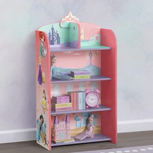 Disney Princess Wooden Playhouse 4-Shelf Bookcase for Kids by Delta Children - Greenguard Gold Certified, Pink