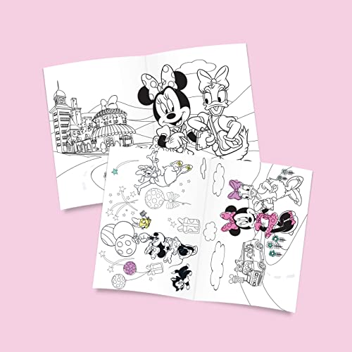 Disney Minnie Mouse Draw and Play Desk by Delta Children – Includes 10 Markers and Coloring Book, Pink