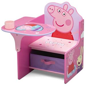 delta children chair desk with storage bin – ideal for arts & crafts, snack time, homeschooling, homework & more – greenguard gold certified, peppa pig