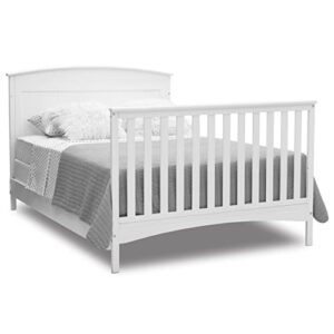 Delta Children Archer Solid Panel 4-in-1 Convertible Baby Crib - Greenguard Gold Certified, Bianca White