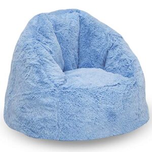delta children cozee fluffy chair, toddler size (for kids up to 6 years old), blue,2 count