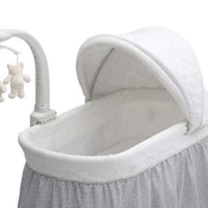 Delta Children Smooth Glide Bassinet, Silver Linings